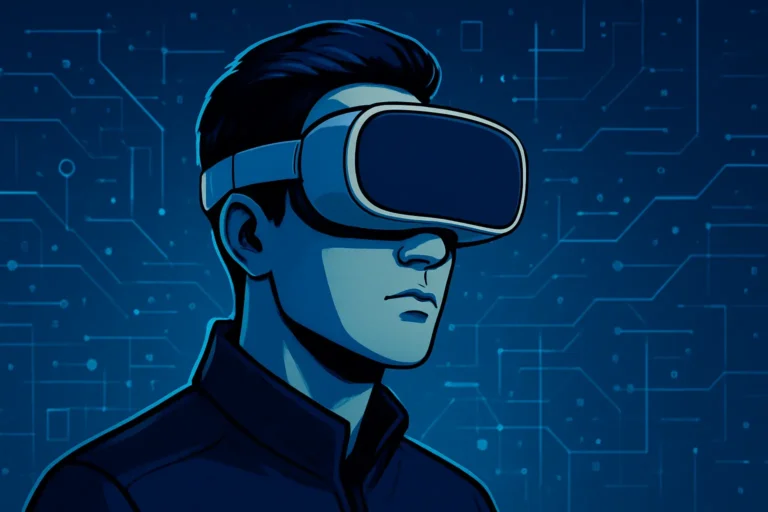 Person using a VR headset in a spatial computing environment - The Spatial Computing Revolution