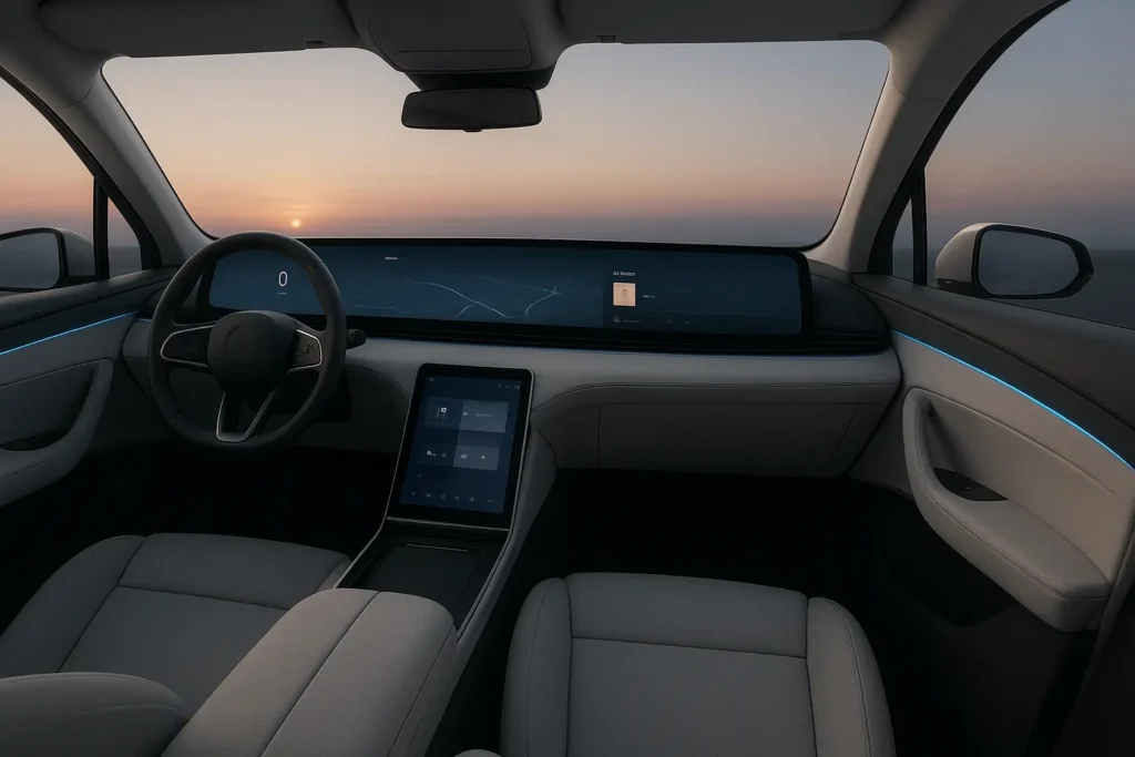 Futuristic Electric SUV Interior Display