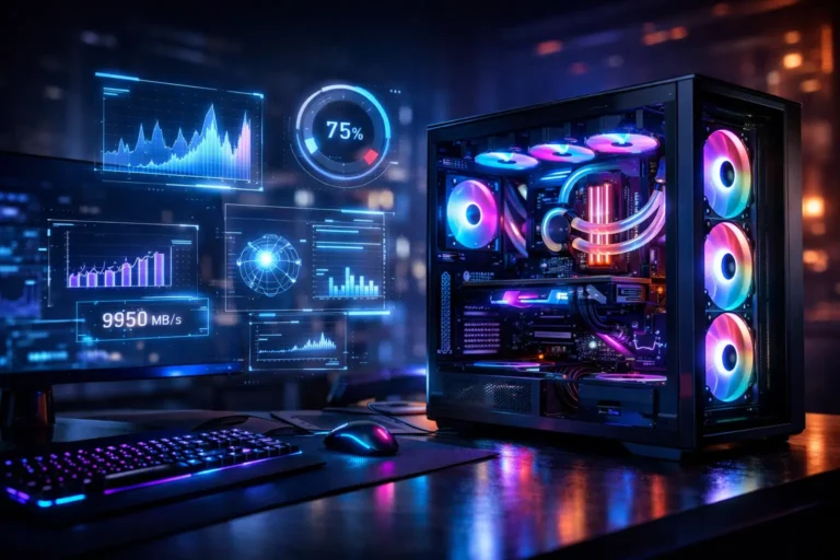 Futuristic gaming PC build with RGB lighting and high-performance components in 2026-Future-Proof Gaming PC Build for 2026