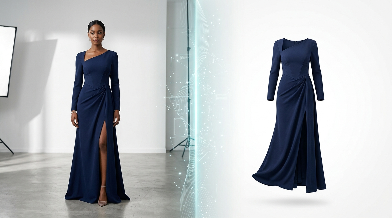 AI fashion photography prompts for virtual try-on and ghost mannequin